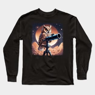 Stargazing owl Long Sleeve T-Shirt